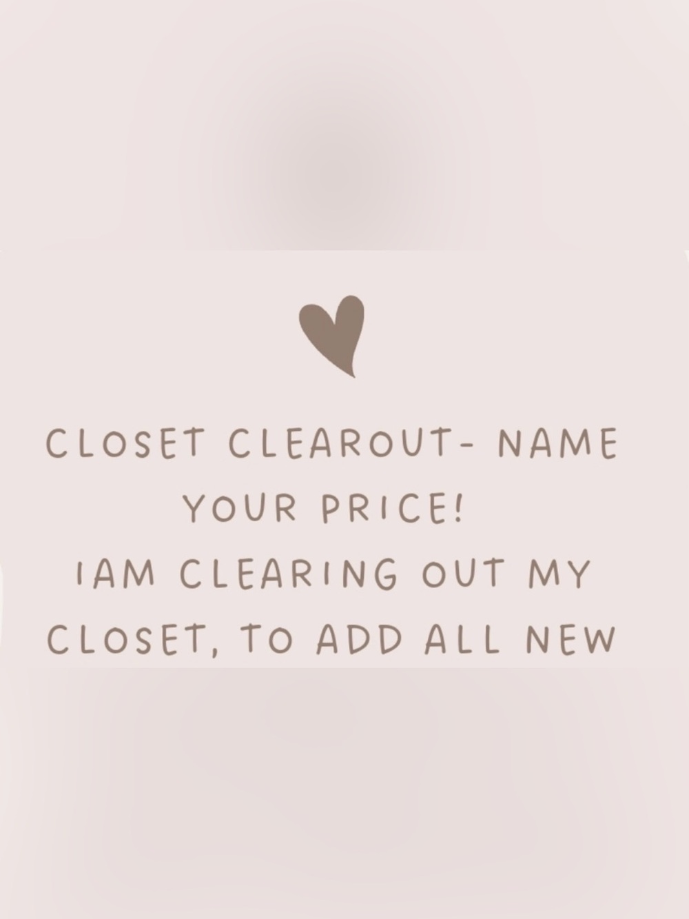 Closet Clear-out!
